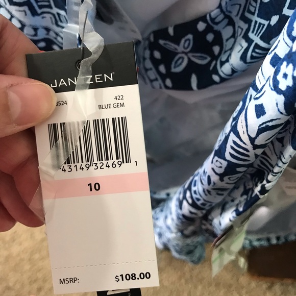 Jantzen Blue Gem One Piece Halter Swim Suit 369-4 - Picture 5 of 5